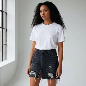 We the Free Denim Black Skirt Women’s